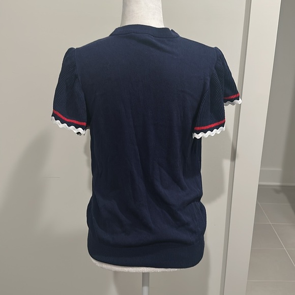 THML Navy Sweater with Red and White Accents - Picture 4 of 9